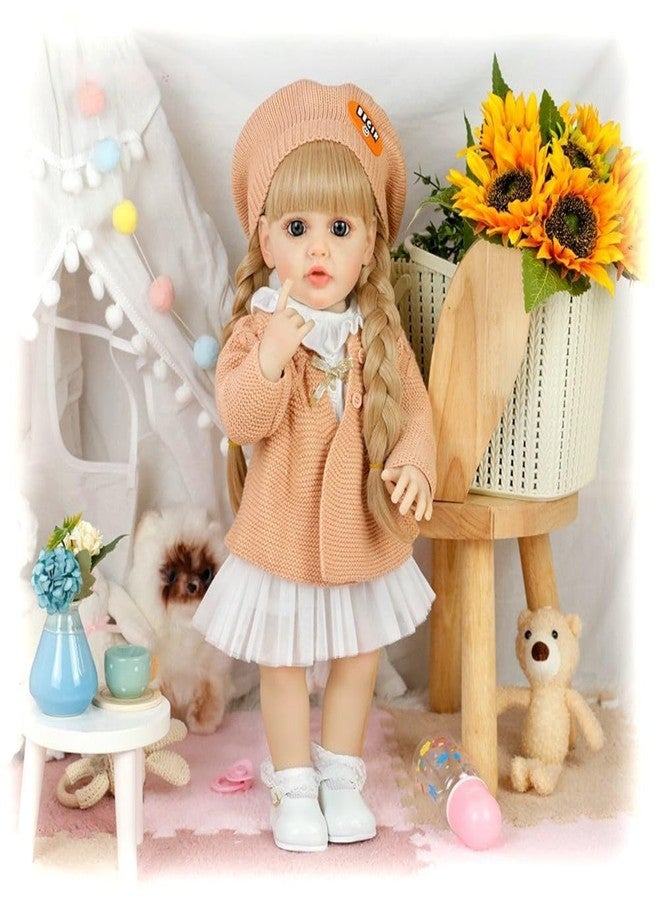 RABJET دمية طفل حديث الولادة واقعية من رابجيت - جسم ناعم بطول 22 بوصة، مصنوعة من السيليكون بالكامل، مع مجموعة أدوات تغذية وإكسسوارات، مناسبة للفتيات من عمر 3 سنوات فما فوق أو لهواة الجمع، متعددة الألوان - Image 1